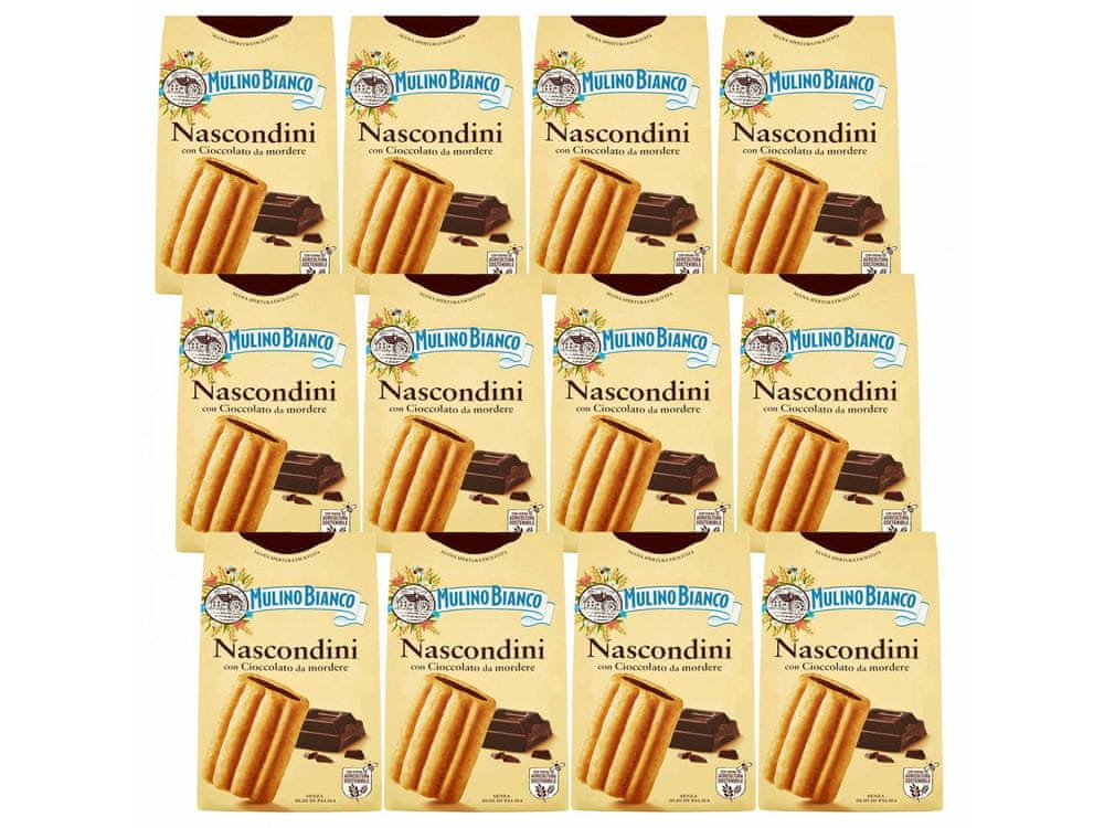 Mulino Bianco MULINO BIANCO Nascondini Talianske sušienky s čokoládovou náplňou 330g, 12